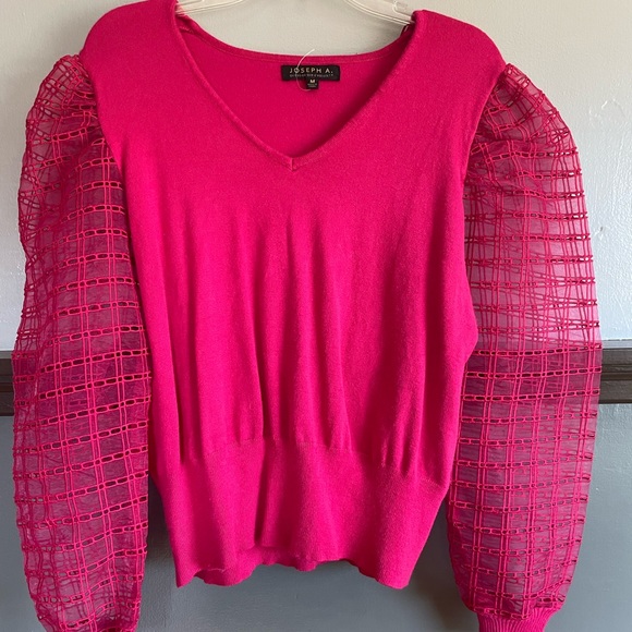 Pink Joseph A long sleeved mesh arm shirt. - Picture 3 of 4